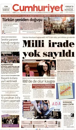 Cumhuriyet manşeti