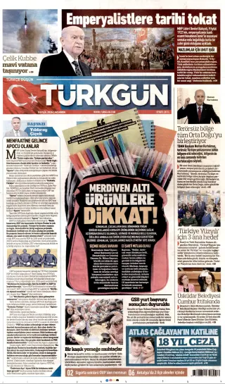 Türkgün manşeti